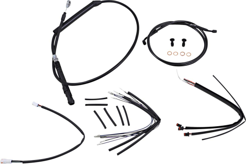 Burly Brand - Burly Brand Handlebar Cable/Line Install Kits - Black - B30-1247