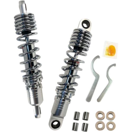 Drag Specialties - Drag Specialties Ride-Height Adjustable Shocks - 11in. - Chrome - 1310-1827