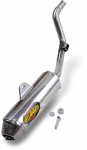 FMF Racing - FMF Racing Q4 Spark Arrestor Slip-On - Stainless Midpipe - 041585