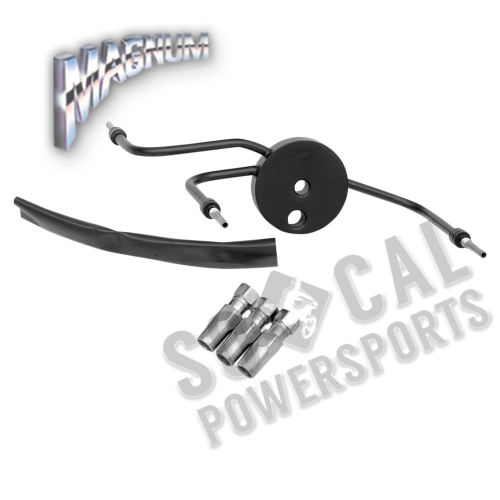 Magnum - Magnum Build Your Own Brake Line - Brake Tee for Dual-Disc Narrow Glide - Black - 493002
