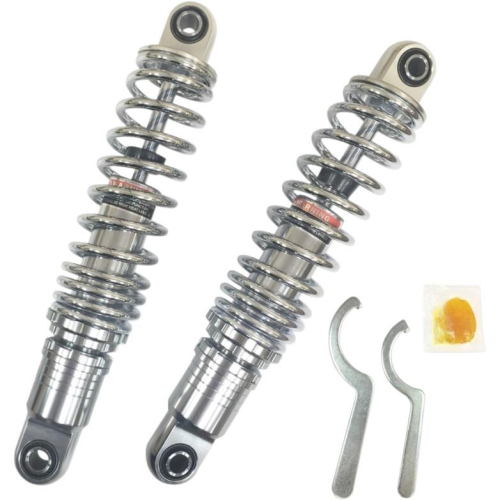Drag Specialties - Drag Specialties Premium Ride-Height Heavy Duty Adjustable Shocks - 13in. - Chrome - 1310-1673
