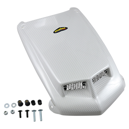 Maier Mfg - Maier Mfg Dominator Scooped Hood - Pearl White Carbon Fiber Look - 50975-31