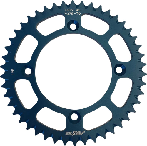 Sunstar - Sunstar Works Triplestar Aluminum Rear Sprocket - 46T - Blue - 5-142946BL