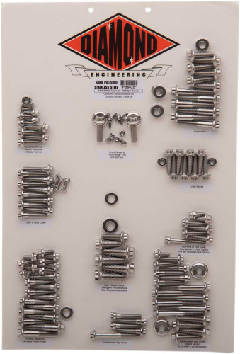 Diamond Engineering - Diamond Engineering 12-Point Polished Stainless Steel Custom Transformation Kit - PB662S