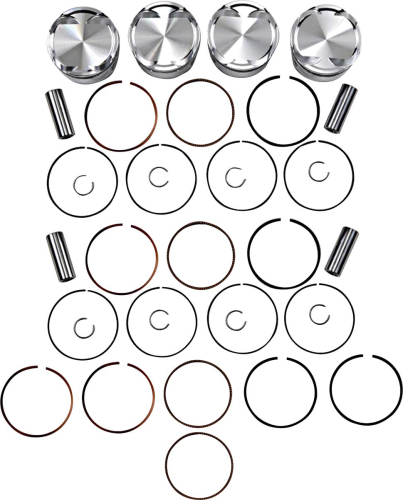 J.E. Pistons - J.E. Pistons Round Piston Kit - Standard Bore 83.00mm, 9.8:1 Compression - 222108