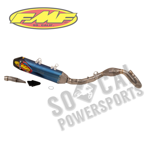 FMF Racing - FMF Racing Factory 4.1 RCT Full System - Blue Titanium Muffler - Carbon End Cap - 045639