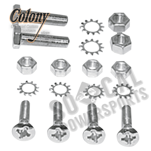 Colony - Colony Rear Fender Support Mounting Kit - Chrome - 8881-18