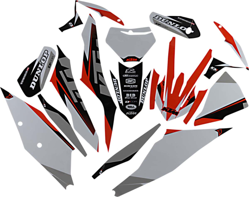 DCOR - DCOR COR 9 KTM Race Complete Graphics Kit - White - 20-30-214