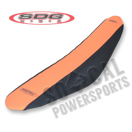 SDG - SDG 9-Pleat Gripper Seat Cover  - Orange/Black - 96358OK
