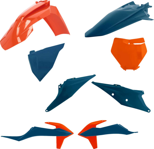 Acerbis - Acerbis Full Plastic Kit - Orange/Dark Blue - 2726497302