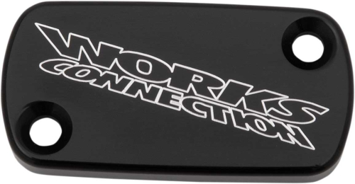 Works Connection - Works Connection Anodized Billet Aluminum Front Brake Reservoir Cover - Black - 21-116