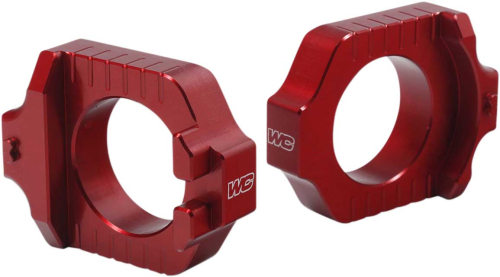 Works Connection - Works Connection Elite Axle Blocks - Red - 17-285