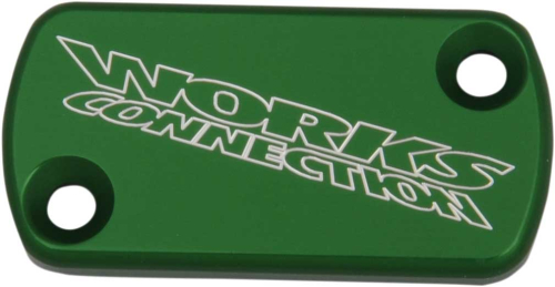 Works Connection - Works Connection Anodized Billet Aluminum Front Brake Reservoir Cover - Green - 21-110