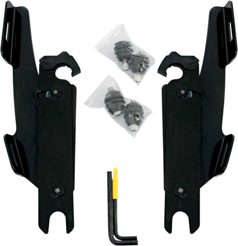 Memphis Shades - Memphis Shades Trigger-Lock Mount Kit for Batwing Fairing and Fats/Slim Windshields - Black - MEK1952