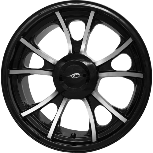 Coastal Moto - Coastal Moto Precision Cast Largo 3D Rear Wheels - 18in. x 7.00in. - Black Cut - 3D-LAR187BC-TRK