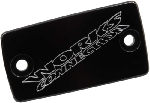 Works Connection - Works Connection Anodized Billed Aluminum Front Brake Reservoir Cover - Black - 21-047