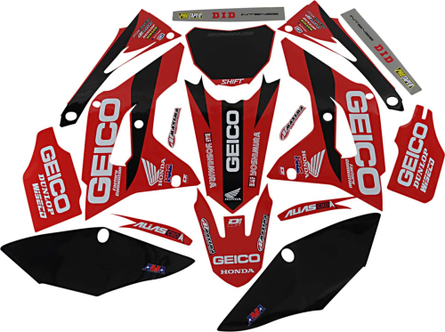 DCOR - DCOR 2020 Geico Honda Complete Graphics Kit - Black - 20-10-610