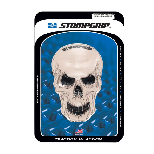 Stompgrip - Stompgrip Skull Tankpad - Clear/Black - 51-02-1001C