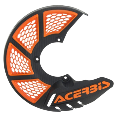Acerbis - Acerbis X-Brake 2.0 Vented Front Disc Cover - Black/Orange - 2449495229