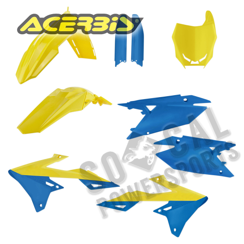 Acerbis - Acerbis Full Plastic Kit - Yellow/Blue - 2686551300