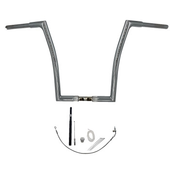 Fat Baggers, Inc. - Fat Baggers, Inc. 1-1/4in. EZ Install Flat Top Handlebar Kit - Chrome - 719916