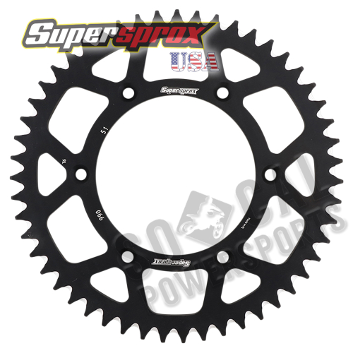 Supersprox - Supersprox Aluminum Rear Sprocket - 51T - RAL-990-51-BLK
