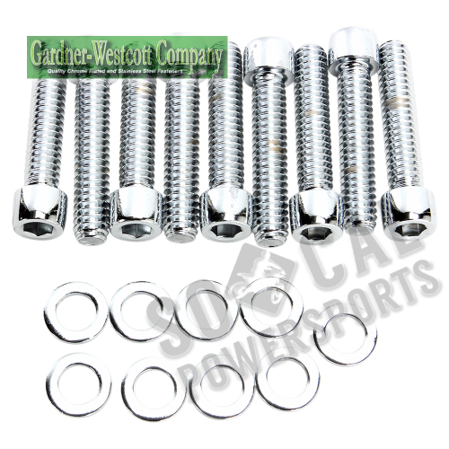 Gardner-Westcott - Gardner-Westcott Cam Cover Chrome Steel Socket-Head Bolt Kit - P-10-48-06