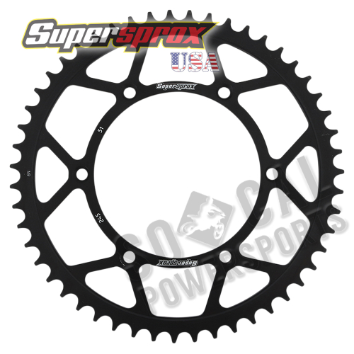 Supersprox - Supersprox Steel Rear Sprocket - 51T - RFE-245-51-BLK