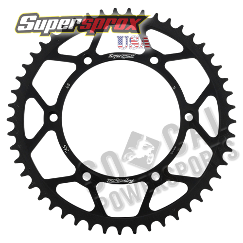 Supersprox - Supersprox Steel Rear Sprocket - 49T - RFE-245-49-BLK