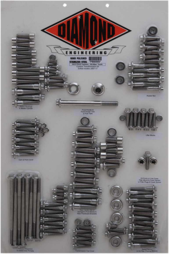 Diamond Engineering - Diamond Engineering 12-Point Polished Stainless Steel Custom Transformation Kit - PB659S
