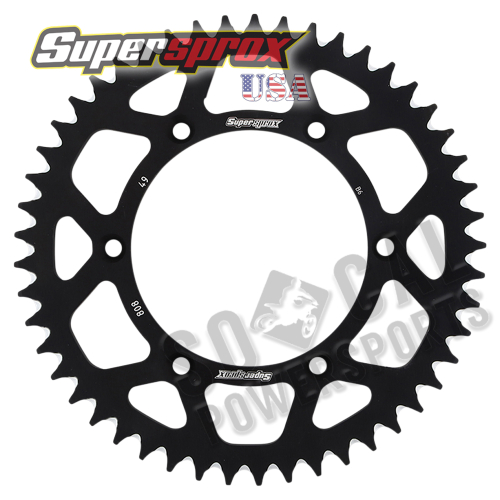 Supersprox - Supersprox Aluminum Rear Sprocket - 49T - RAL-808-49-BLK