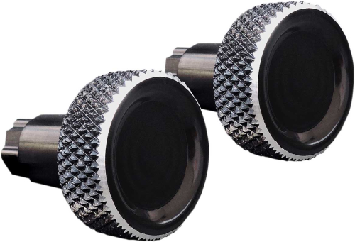 Accutronix - Accutronix Knurled Saddlebag Latch Levers - Black - SLK01-KN
