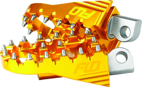 Flo Motorsports - Flo Motorsports Moto Style Footpeg Set - Gold - FPEG-800GLD