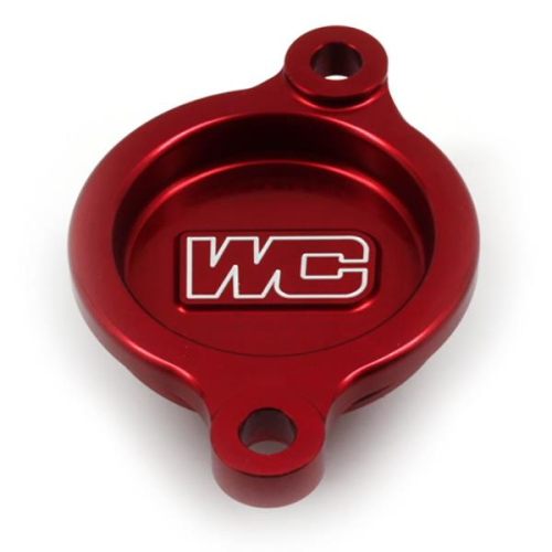 Works Connection - Works Connection Oil Filter Cover - Red - 27-021