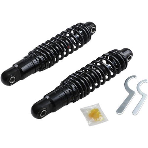 Drag Specialties - Drag Specialties Premium Ride-Height Heavy Duty Adjustable Shocks - 12in. - Black - 1310-1672