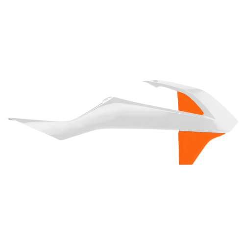 Acerbis - Acerbis Radiator Shrouds - White/Orange 16 (OEM 19) - 2685965412
