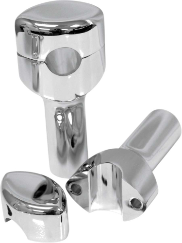 LA Choppers - LA Choppers Hefty Smooth Riser for 1-1/4in. Handlebar - 4in. Tall - Chrome - LA-7406-04