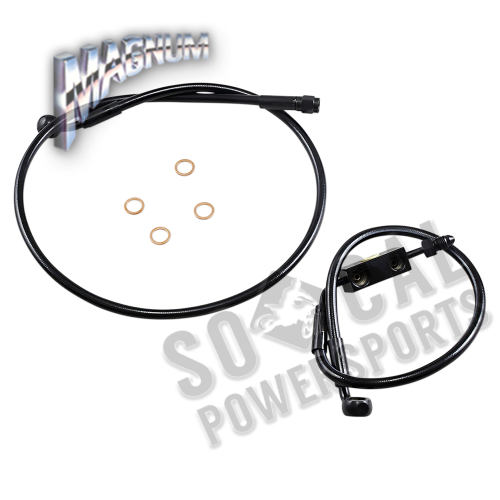 Magnum - Magnum Black Coated XR Stainless Front Brakeline Kit with Black Fittings - 31in. Total Length - SBB1325-31