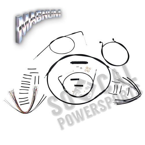 Magnum - Magnum Black XR Handlebar Installation Kit with Black Fittings for 15-17in. Ape - 486252
