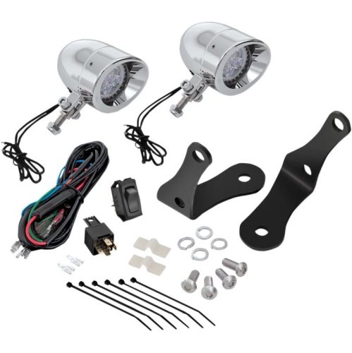 Show Chrome - Show Chrome 2 3/8in. Forged Bar Light Kit - LED - Chrome - 30-109L