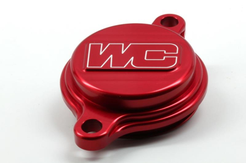Works Connection - Works Connection Oil Filter Cover - Red - 27-150