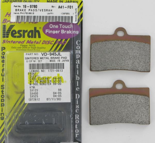 Vesrah - Vesrah Sintered Metal Brake Pads - VD-945JL
