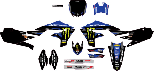 DCOR - DCOR Star Racing Monster Energy Yamaha Complete Graphics Kit - Black Background - 20-50-404