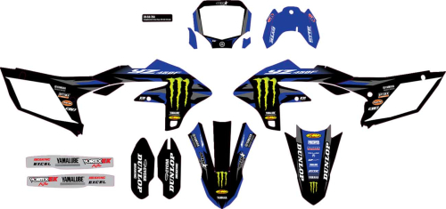 DCOR - DCOR Star Racing Monster Energy Yamaha Complete Graphics Kit - Black Background - 20-50-704