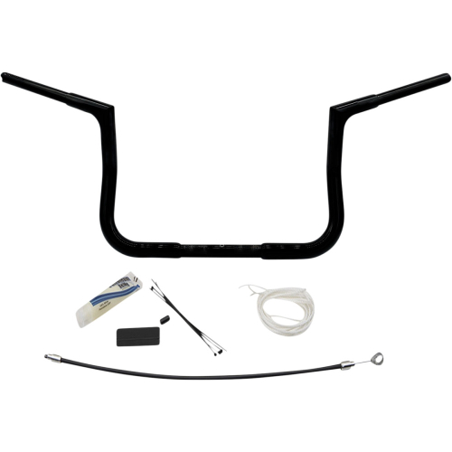 Fat Baggers, Inc. - Fat Baggers, Inc. 1-1/4in. EZ Install Handlebar Kit with Flat Top Handlebars - Gloss Black - 709110-B
