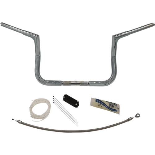 Fat Baggers, Inc. - Fat Baggers, Inc. 1-1/4in. EZ Install Handlebar Kit with Flat Top Handlebars  - Chrome - 709110