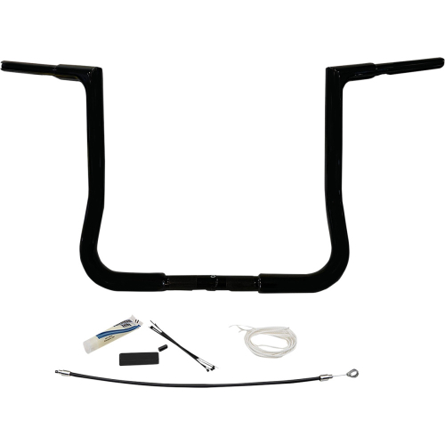 Fat Baggers, Inc. - Fat Baggers, Inc. 1-1/4in. EZ Install Handlebar Kit with Flat Top Handlebars - Gloss Black - 709112-B