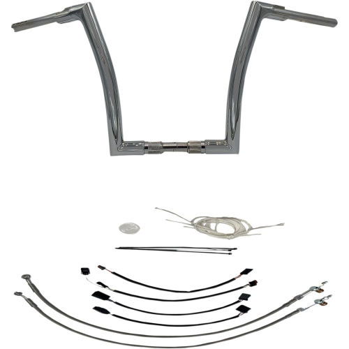Fat Baggers, Inc. - Fat Baggers, Inc. 1-1/2in. EZ Install Flat Top Handlebar Kit - Chrome - 609614