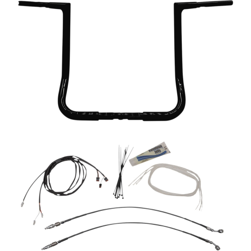 Fat Baggers, Inc. - Fat Baggers, Inc. 1-1/4in. EZ Install Handlebar Kit with Flat Top Handlebars - Gloss Black - 709216-B