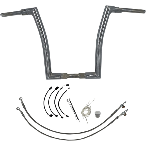 Fat Baggers, Inc. - Fat Baggers, Inc. 1-1/2in. EZ Install Flat Top Handlebar Kit - Chrome - 609616